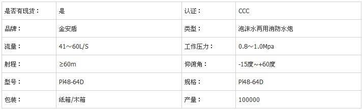 消防車固定式消防炮技術參數圖片 消防車固定式消防炮技術參數圖片